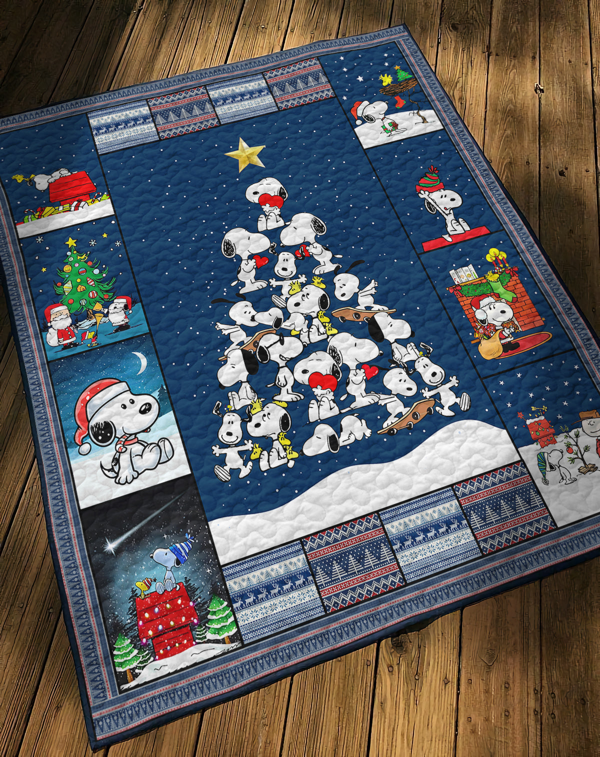 Christmas SnoopyPeanuts outlets Rag Quilt