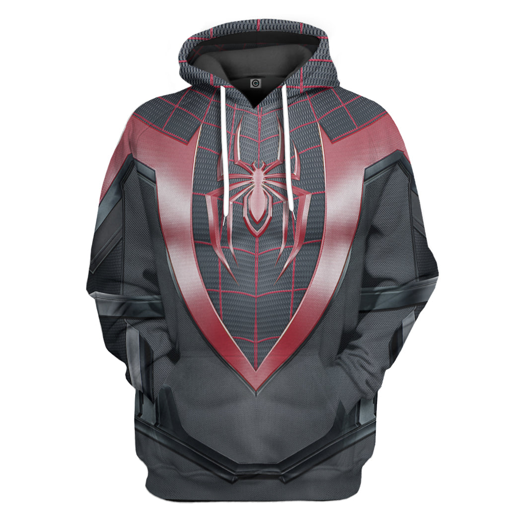 Spider-Man: Into The Spider-Verse Miles Morales Cosplay Hoodie | Unisex Pullover With Pockets