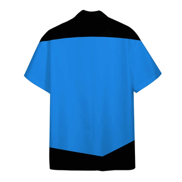 Gearhumans 3D S.T The Next Generation Blue Uniform Custom Hawaii Shirt