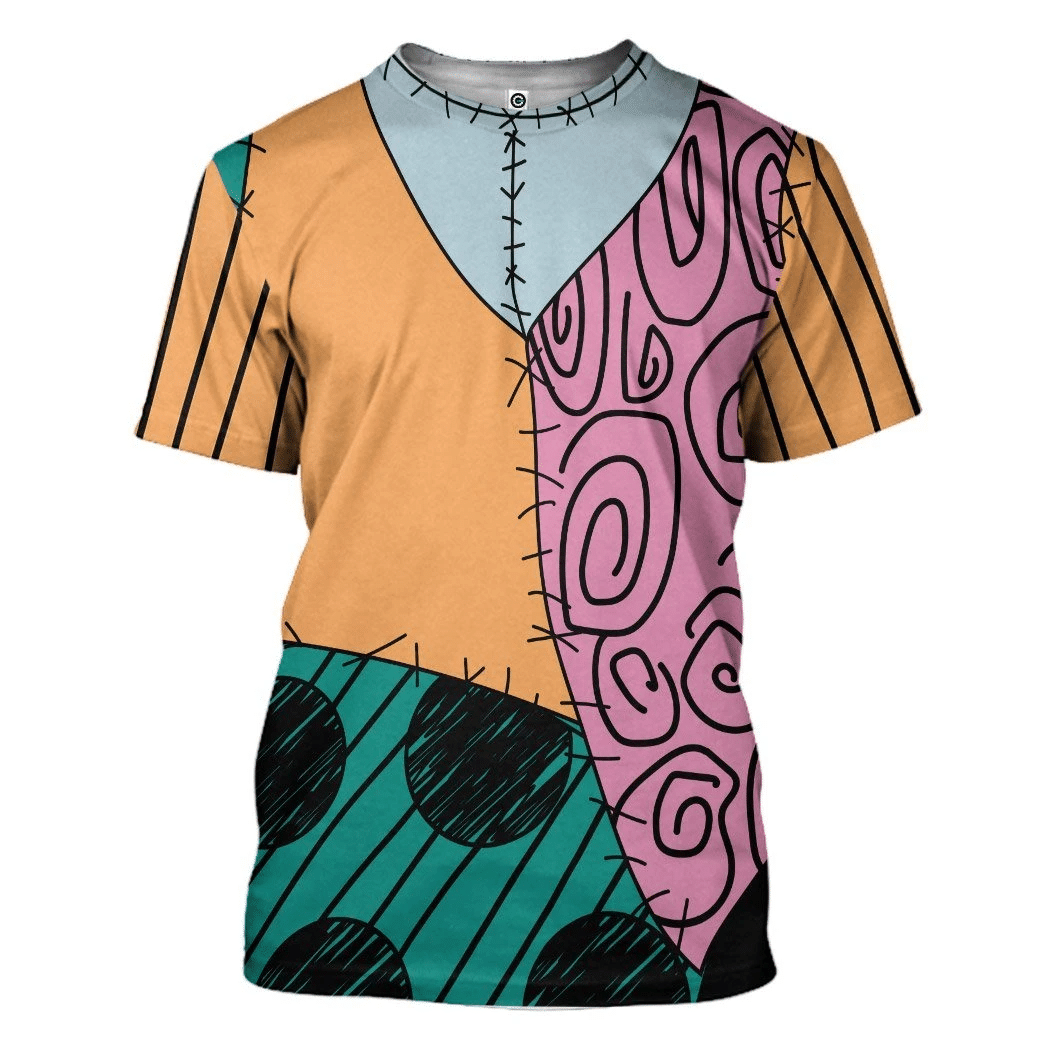 Gearhumans 3D Sally The Nightmare Before Christmas Halloween Custom Ts