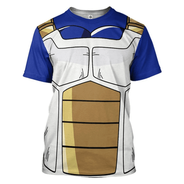 Gearhumans 3D Goku Vegeta Saiyan Battle Armor Dragon Ball Z Custom Tshirt Apparel