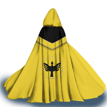 Gearhumans 3D Yellow Power Rangers Mystic Force Custom Hooded Cloak