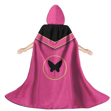 Gearhumans 3D Pink Power Rangers Mystic Force Custom Hooded Cloak