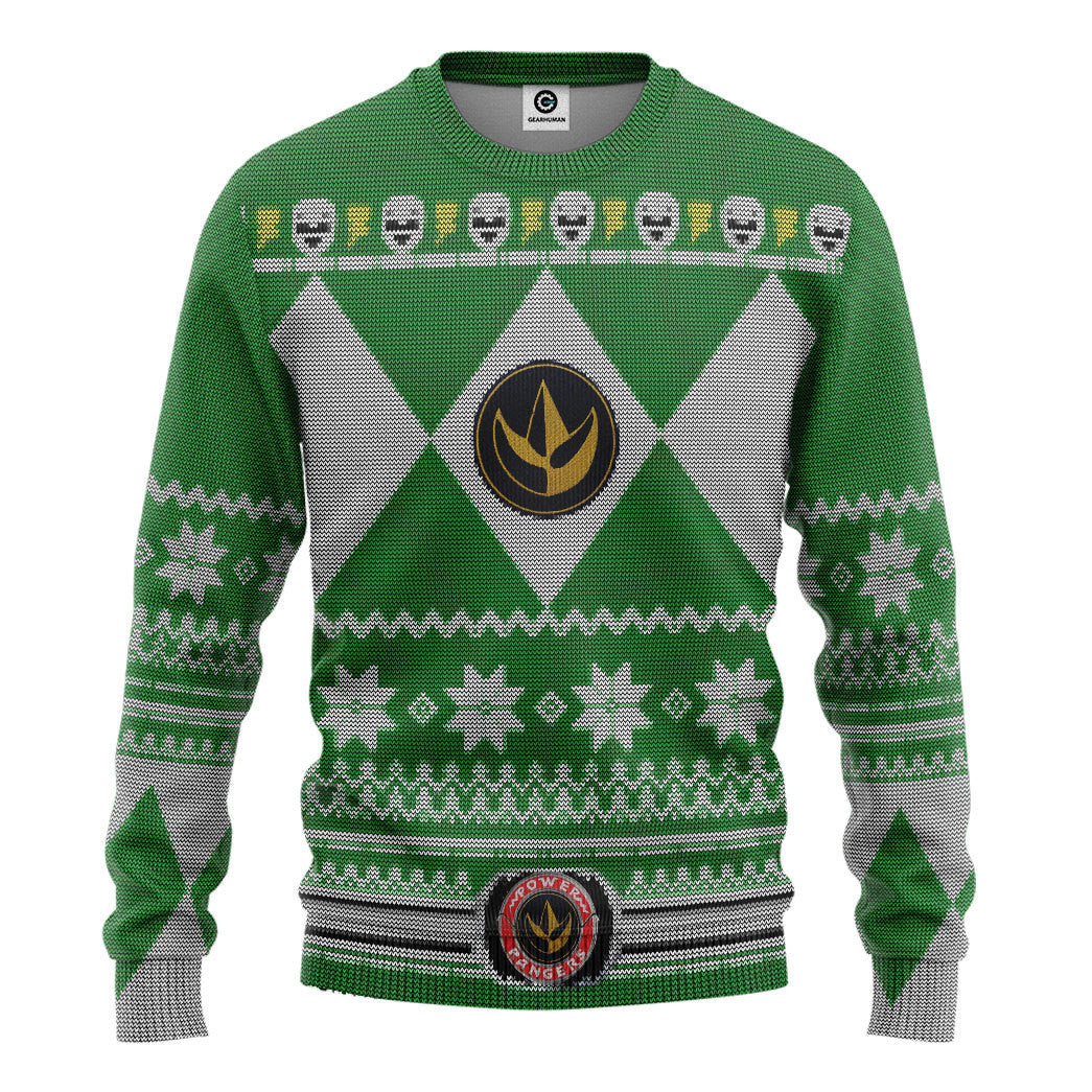 Gearhumans 3D Green Bay Packers Christmas Ugly Sweater Custom Tshirt H