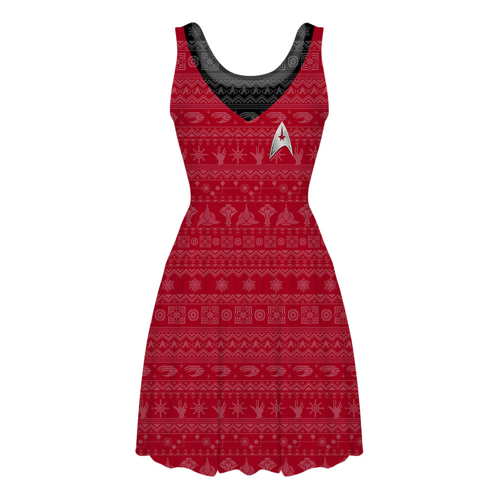 ugly dress christmas Gearhumans 3D S.T The Original Series 1966 1969 Red Ugly Christmas Cus