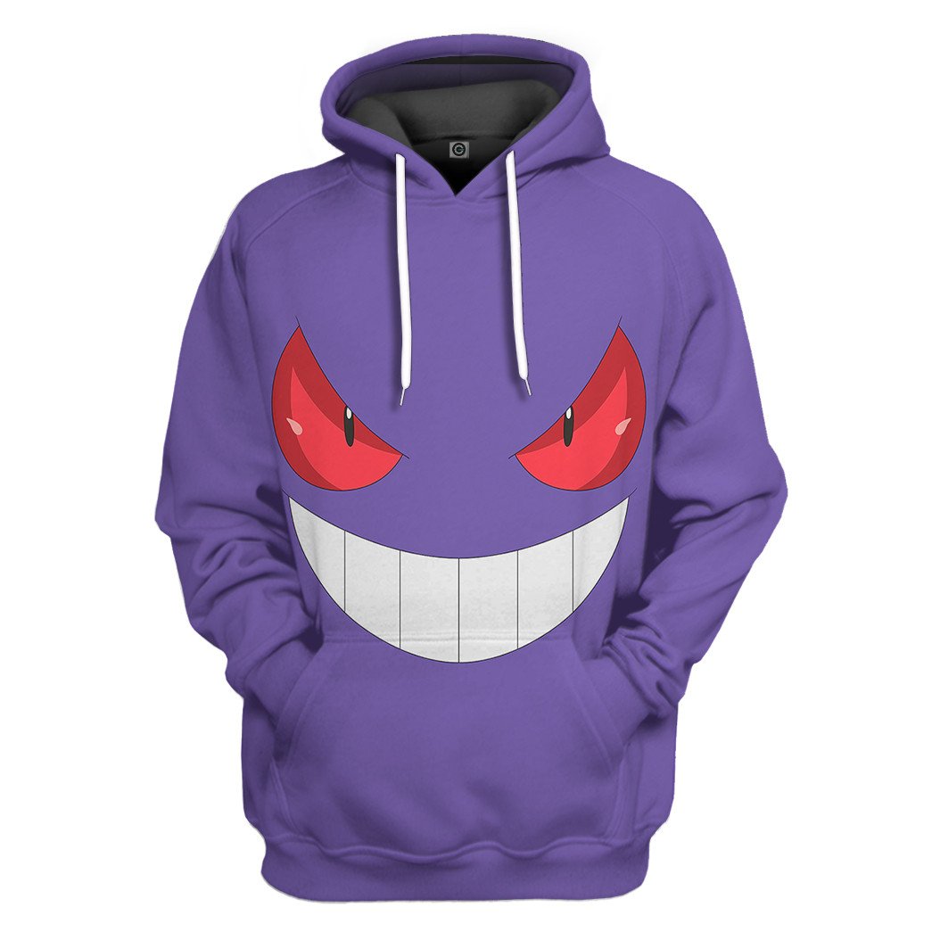 Gearhumans 3D Pkm Gengar Tshirt Hoodie Apparel, Hoodie / XL