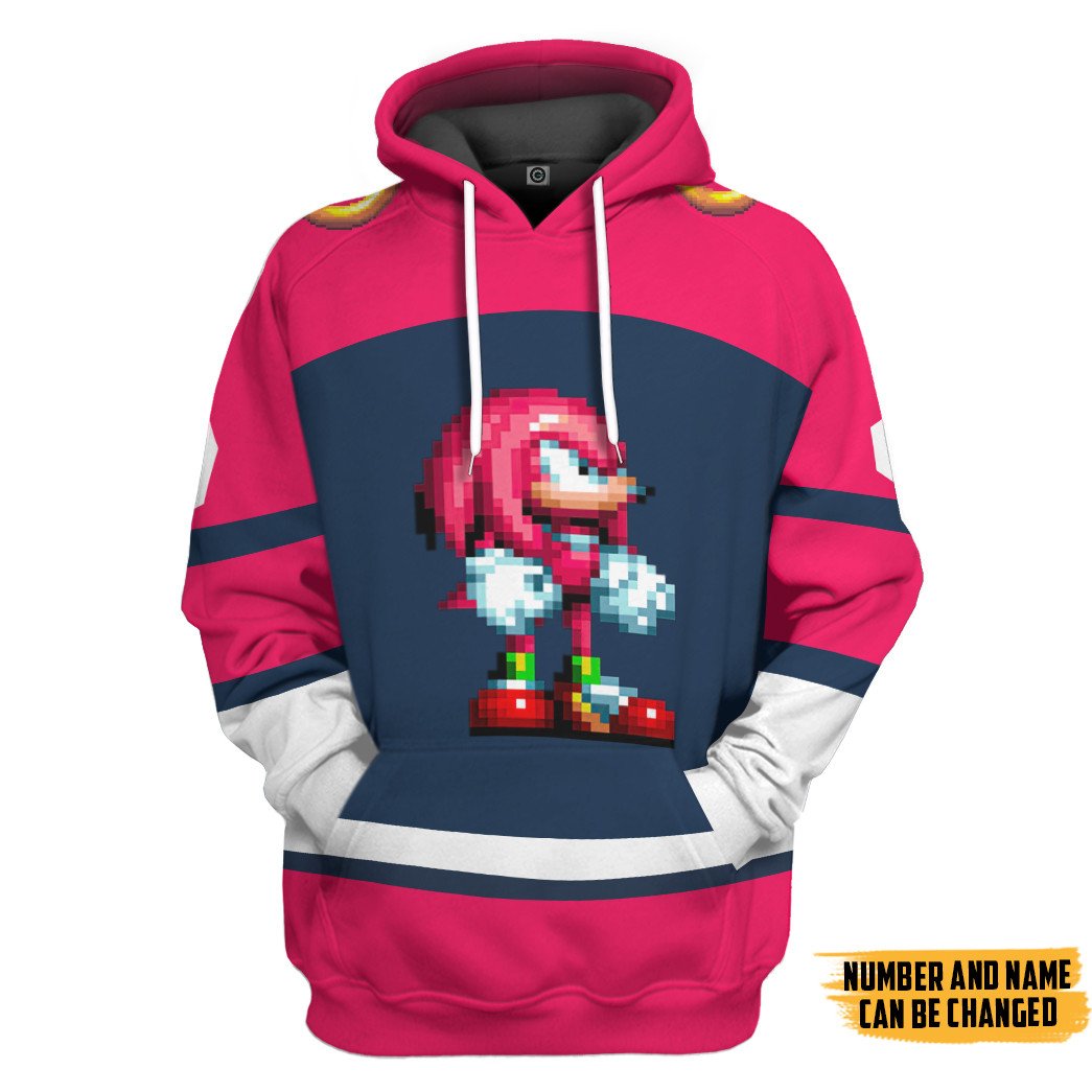 Gearhumans 3D STH Knuckles Sport Custom Name Custom Number Hoodie Tshi