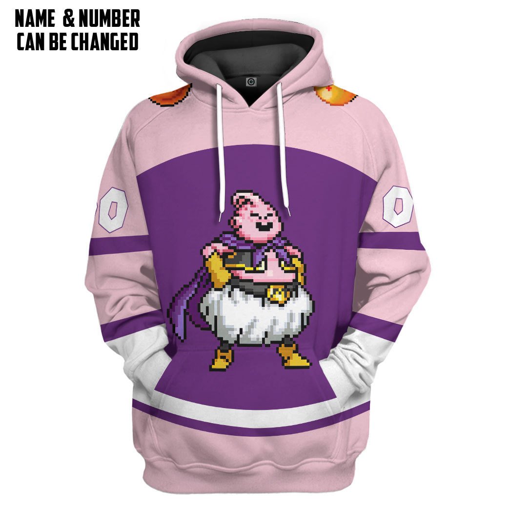 Gearhumans 3D DBZ Majin Buu Custom Name Custom Number Tshirt Hoodie Apparel