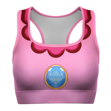 Gearhumans 3D Princess Peach Custom Sport Bra