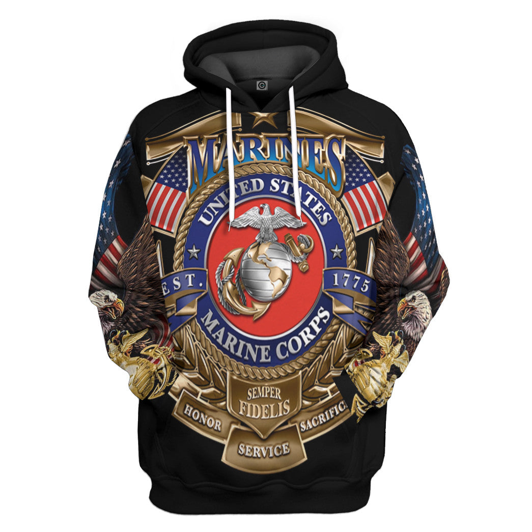 Custom discount usmc hoodies