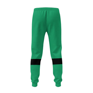 Gearhumans 3D Green Samurai Rangers Ninja Storm Custom Sweatpants
