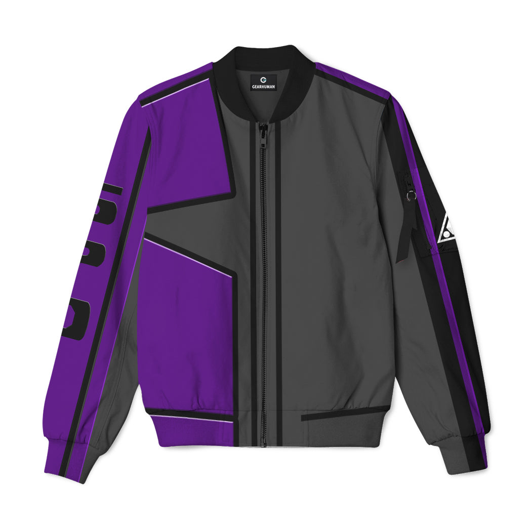 Girl's baseball bomber jacket - purple colour violet