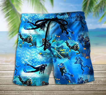 Gearhumans 3D Scuba Diving Beach Shorts