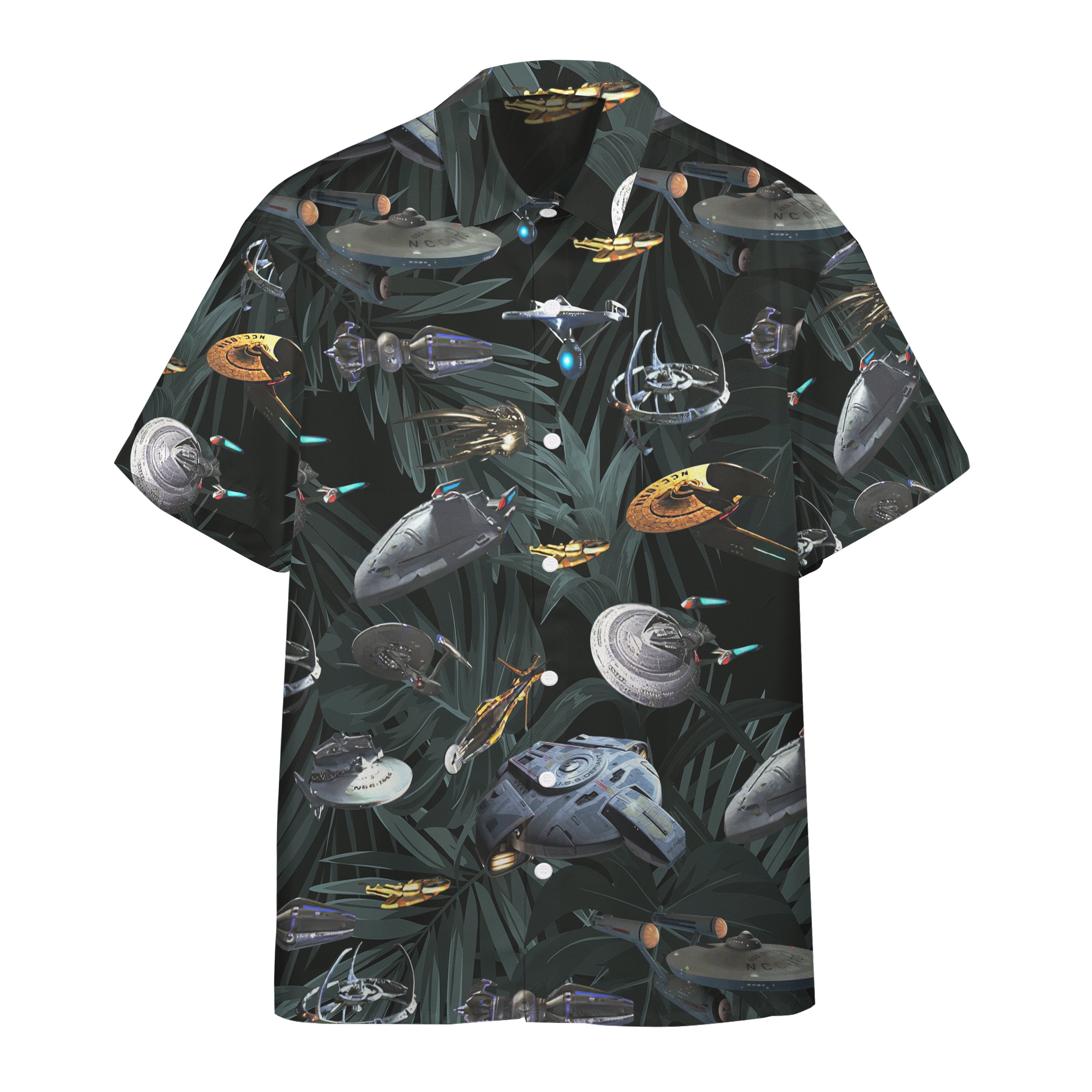 Gearhumans 3D Star Trek Space Ships Custom Hawaii Shirt