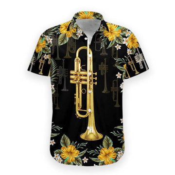 Gearhumans 3D Trumpet Hawaii Shirt
