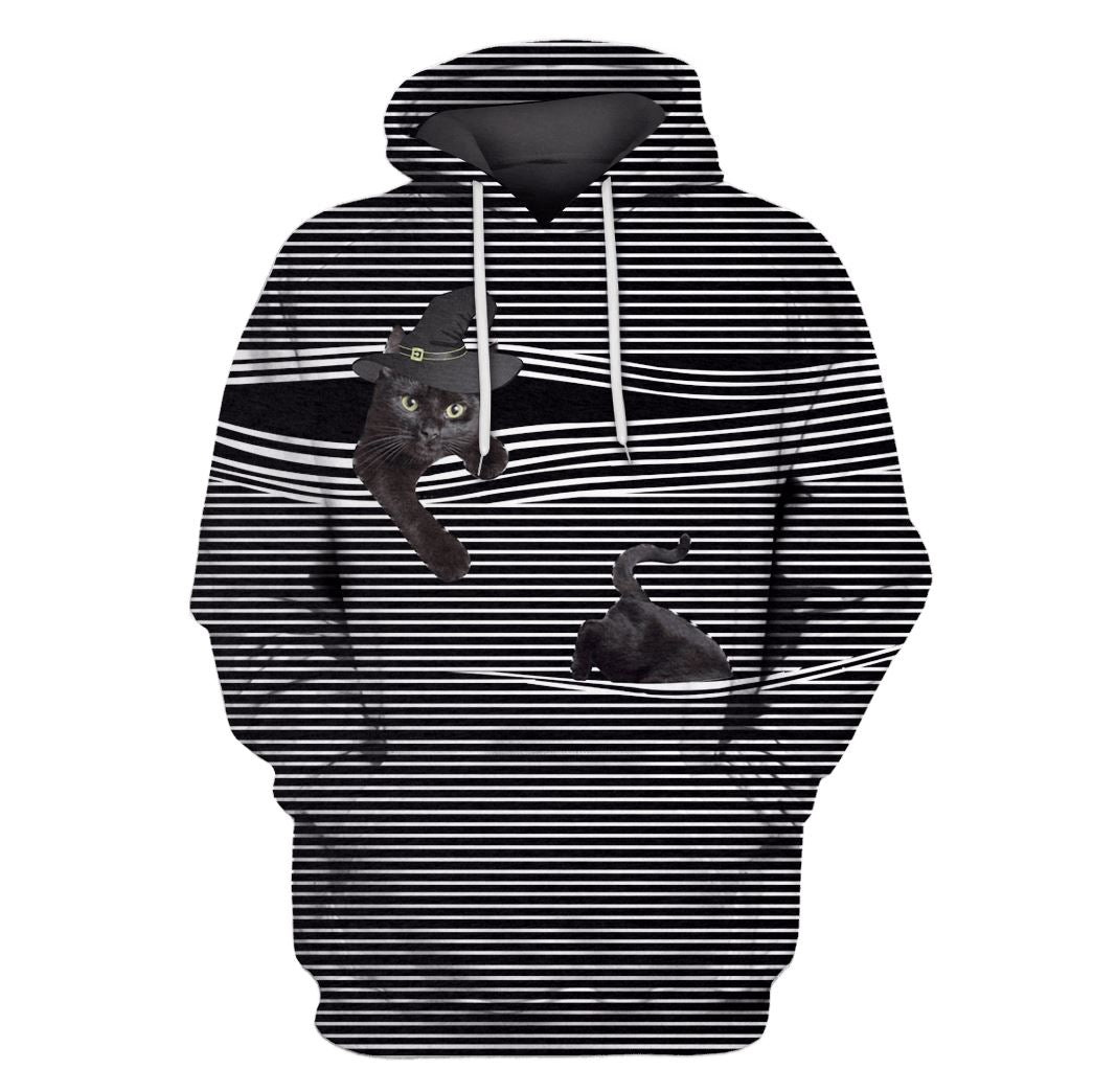 Gearhumans Black cat Hoodies TShirts Apparel