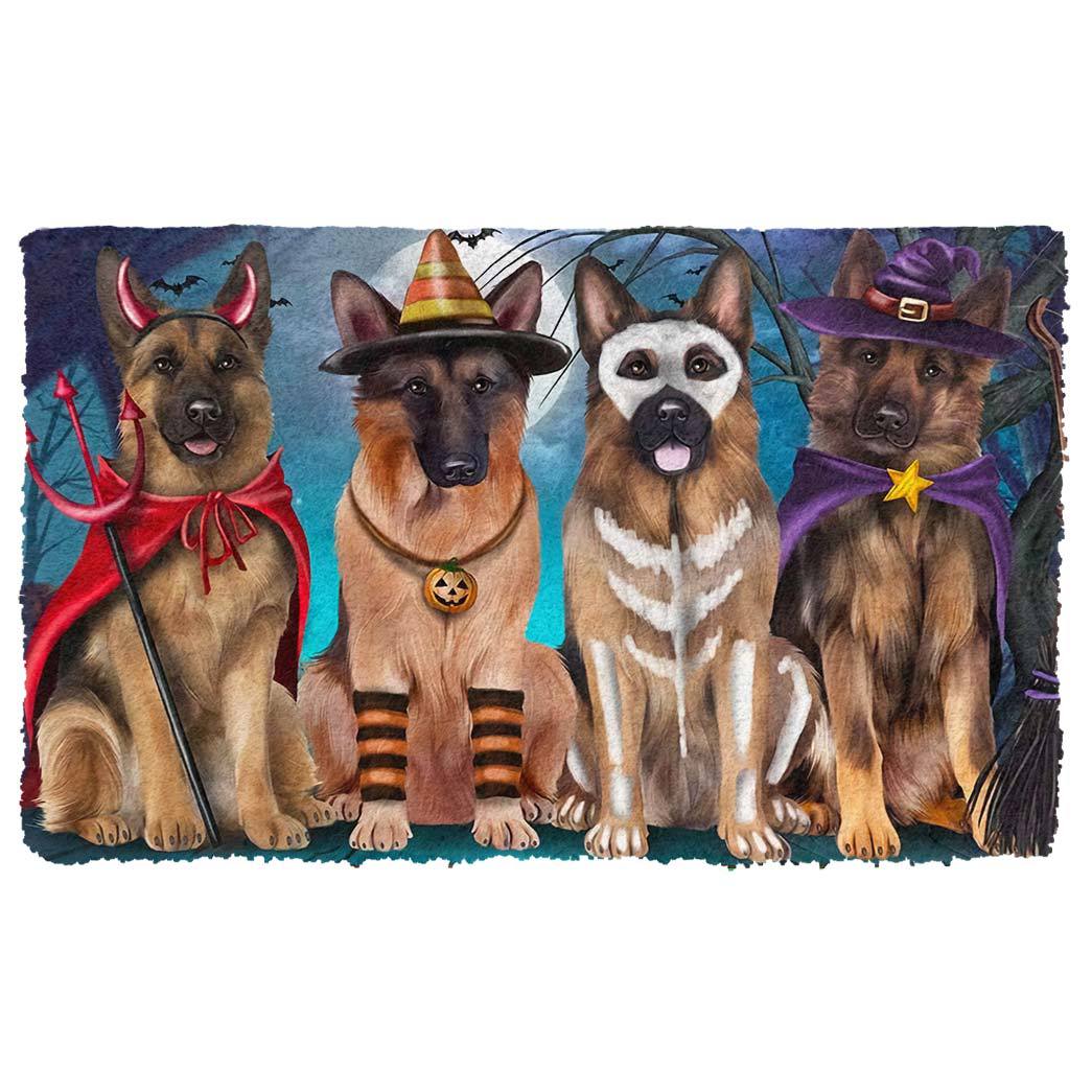 Happy Halloween Trick or Treat German Shepherds Dog in Costumes Puzzle