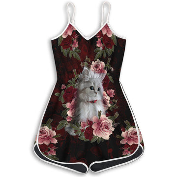 Gearhumans 3D Cat And Flower Custom Rompers