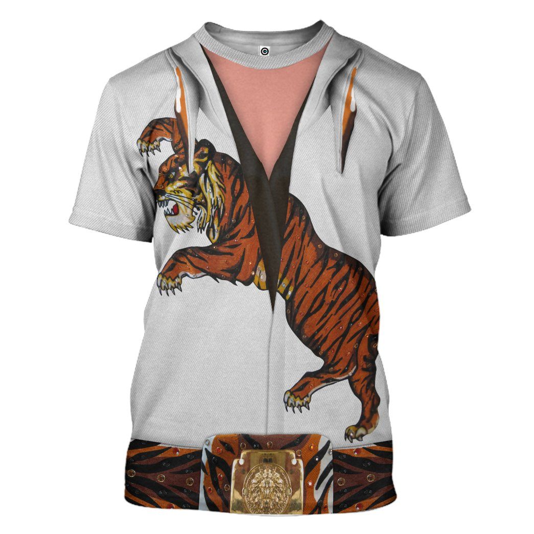 3D Print Men t shirt Cool Design Tiger Graphic Tee Short Sleeve