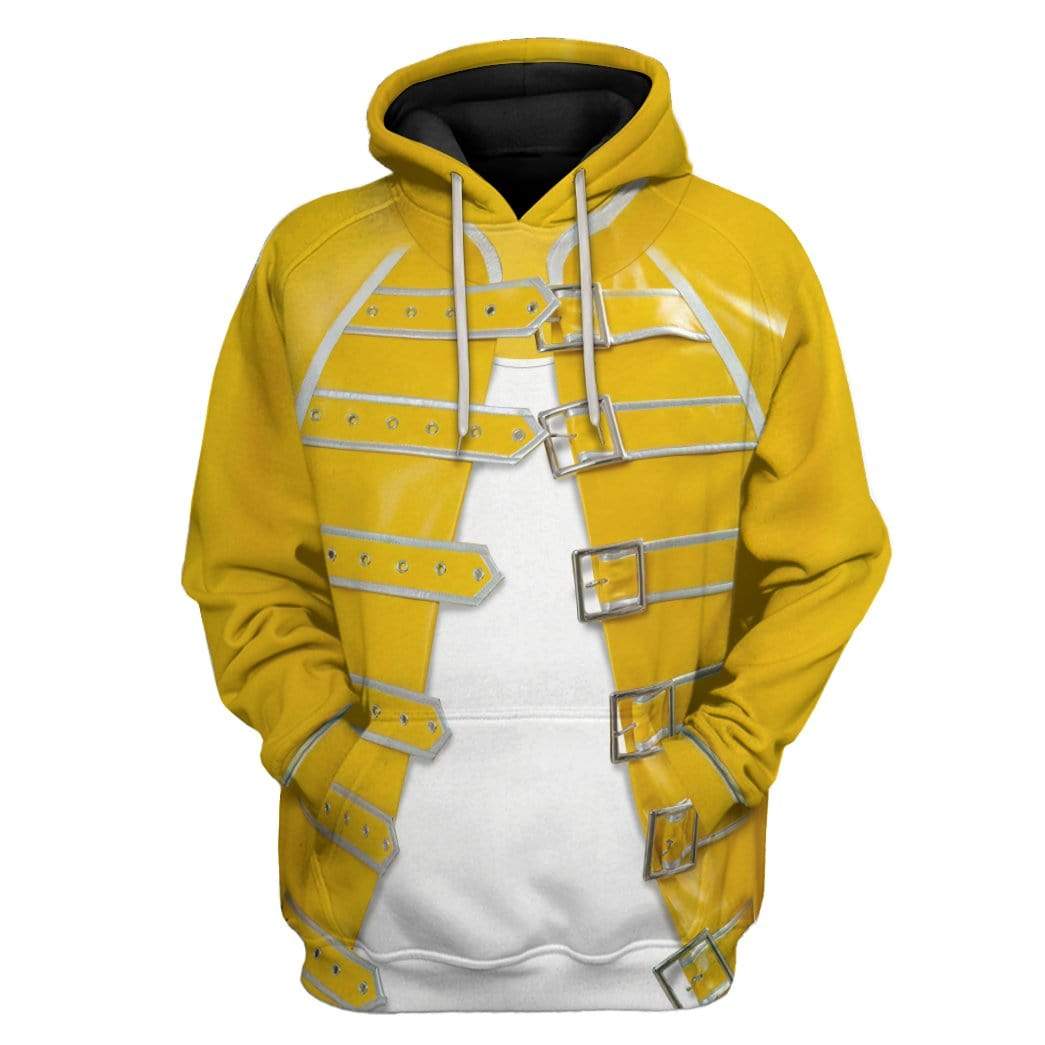 Gearhumans 3D Freddie Mercury Custom Hoodie Apparel, Hoodie / L