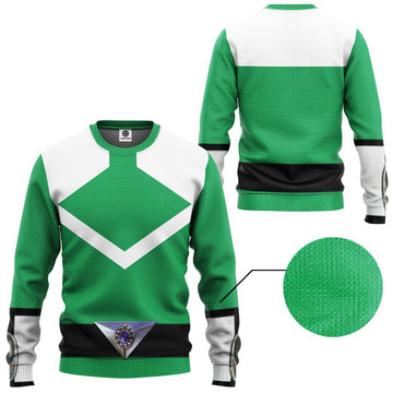 Gearhumans 3D Green Power Rangers Time Force Tshirt Hoodie Apparel