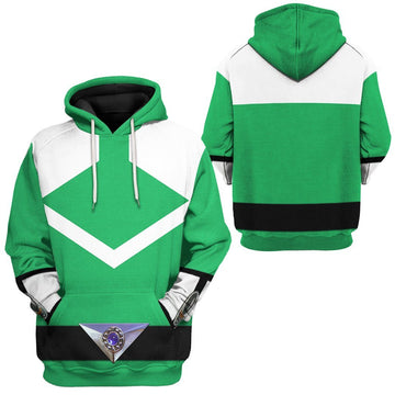 Gearhumans 3D Green Power Rangers Time Force Tshirt Hoodie Apparel