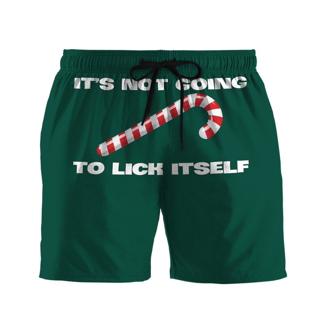 Gearhumans 3D Its Not Going To Lick Itself Custom Beach Short Swim Tru