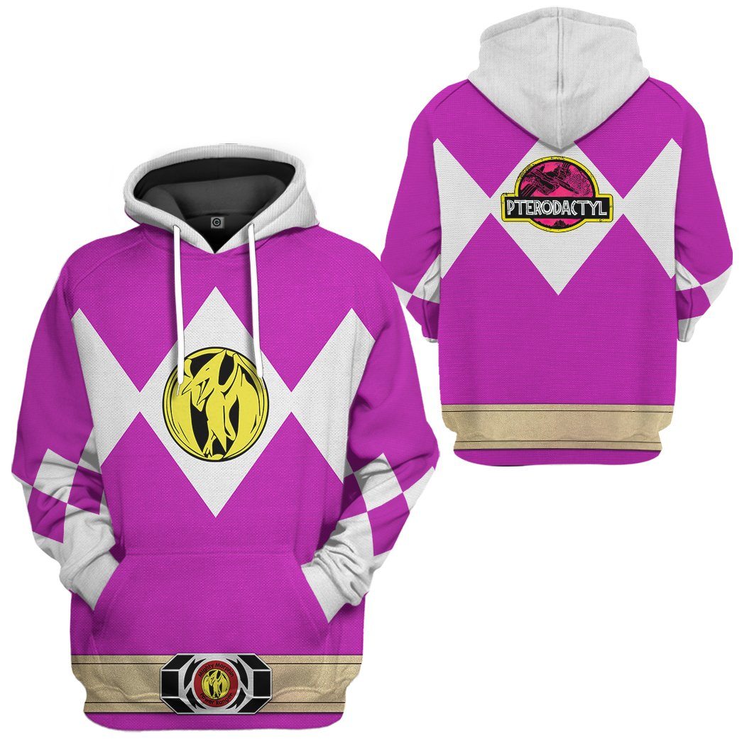 Personalized Pterodactyls Pink Power Rangers Baseball Jersey