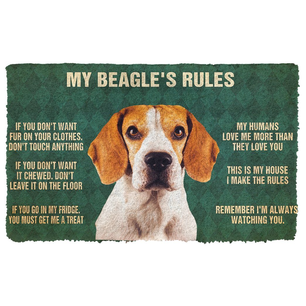 Gearhumans 3D My Beagle's Rules Doormat