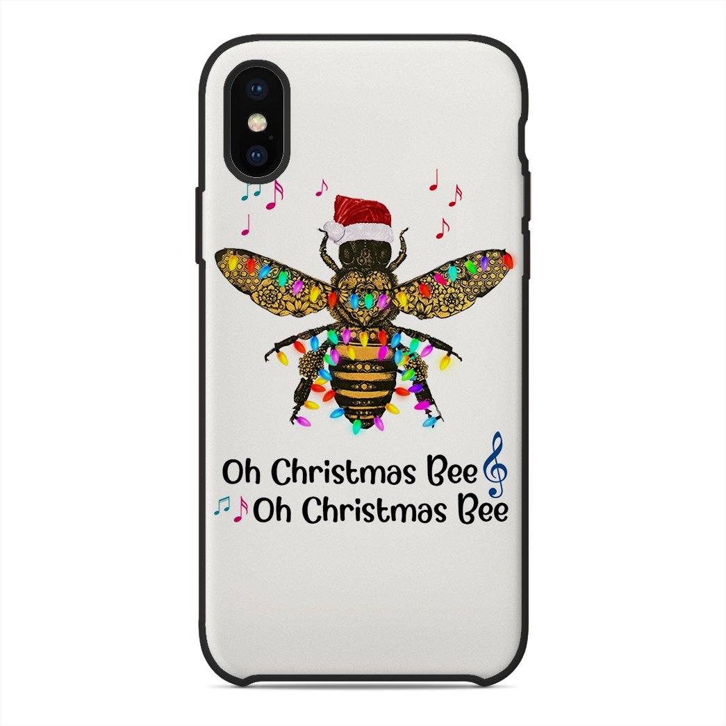 Gearhumans 3D Oh Christmas Bee Custom Glass Phone Case Cover Gearhumans 3D Oh Christmas Bee Custom Glass Phone Case Cover