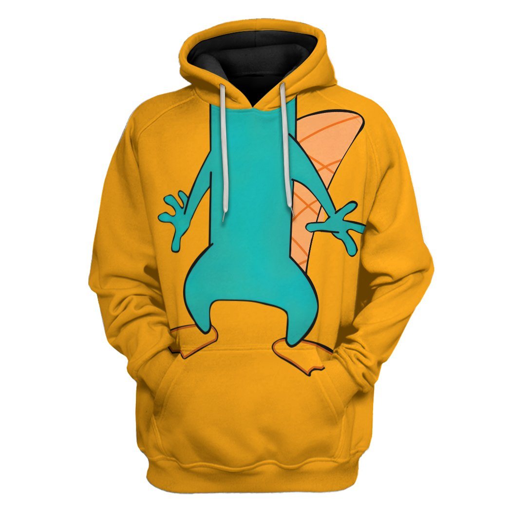 Gearhumans 3D Perry The Platypus Custom Hoodie Apparel