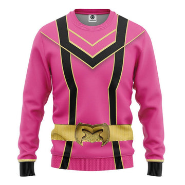 Gearhumans 3D Pink Power Rangers Mystic Force Tshirt Hoodie Apparel