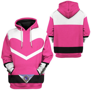 Gearhumans 3D Pink Power Rangers Time Force Tshirt Hoodie Apparel