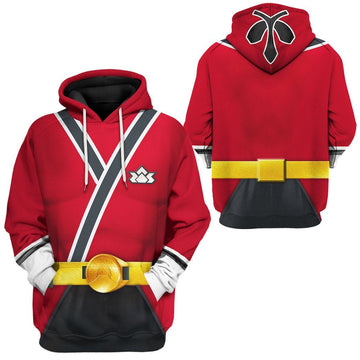 Gearhumans 3D Power Rangers Samurai Red Custom Tshirt Hoodie Apparel