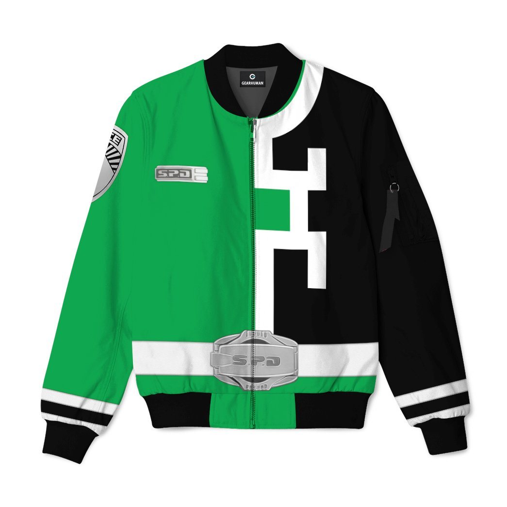 bomber gear Gearhumans 3D Power Rangers SPD Green Bomber