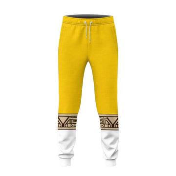 Gearhumans 3D Power Rangers Zeo Yellow Custom Sweatpants