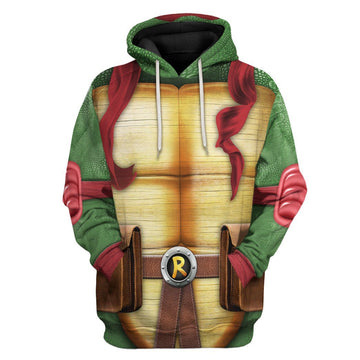 Gearhumans 3D Raphael Raph TMNT Cosplay Custom Tshirt Hoodie Apparel