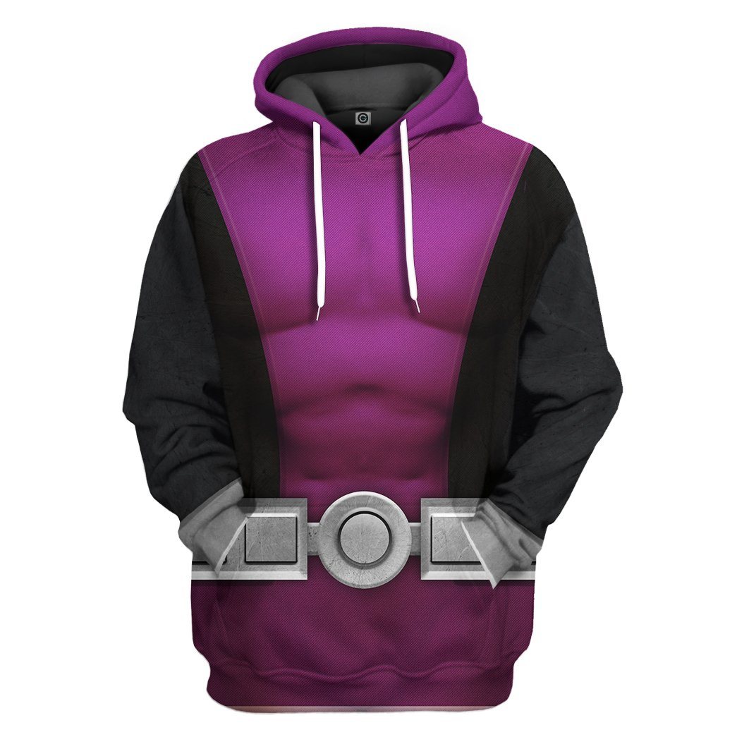 Gearhuman 3D Teen Titan Beast Boy Cosplay Custom Tshirt Hoodie Apparel GK05014 3D Apparel Hoodie S 