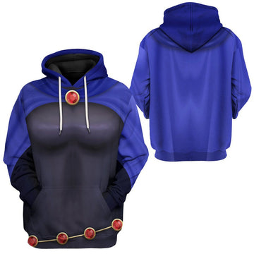 Gearhumans 3D Teen Titan Raven Cosplay Custom Tshirt Hoodie Apparel