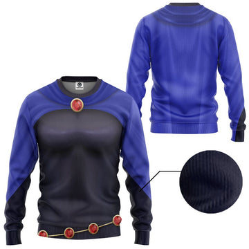 Gearhumans 3D Teen Titan Raven Cosplay Custom Tshirt Hoodie Apparel