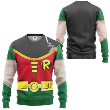 Gearhumans 3D Teen Titan Robin Cosplay Custom Tshirt Hoodie Apparel