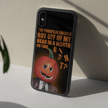 Gearhumans 3D The Office Dwight Pumpkin Head Custom Glass Phone Case