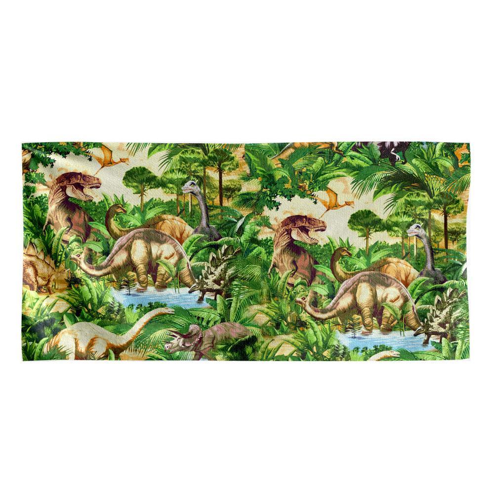 Jurassic World Dinosaurs Beach Towel – 28x58 Inches, 100% Cotton | Movie Themed Towel For Pool, Beach