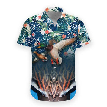 Gearhumans 3D Duck Hunting Hawaii Shirt hawaii Short Sleeve Shirt