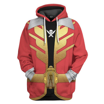 Gearhumans 3D Power Rangers Megaforce Red Ranger Custom Tshirt Hoodie Apparel
