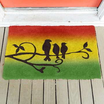 Gearhumans 3D Reggae Three Little Birds Custom Doormat