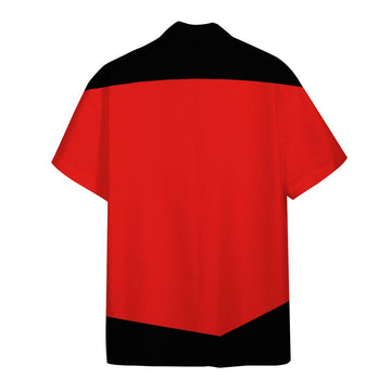 Gearhumans 3D Star Trek The Next Generation Red Uniform Custom Hawaii Shirt