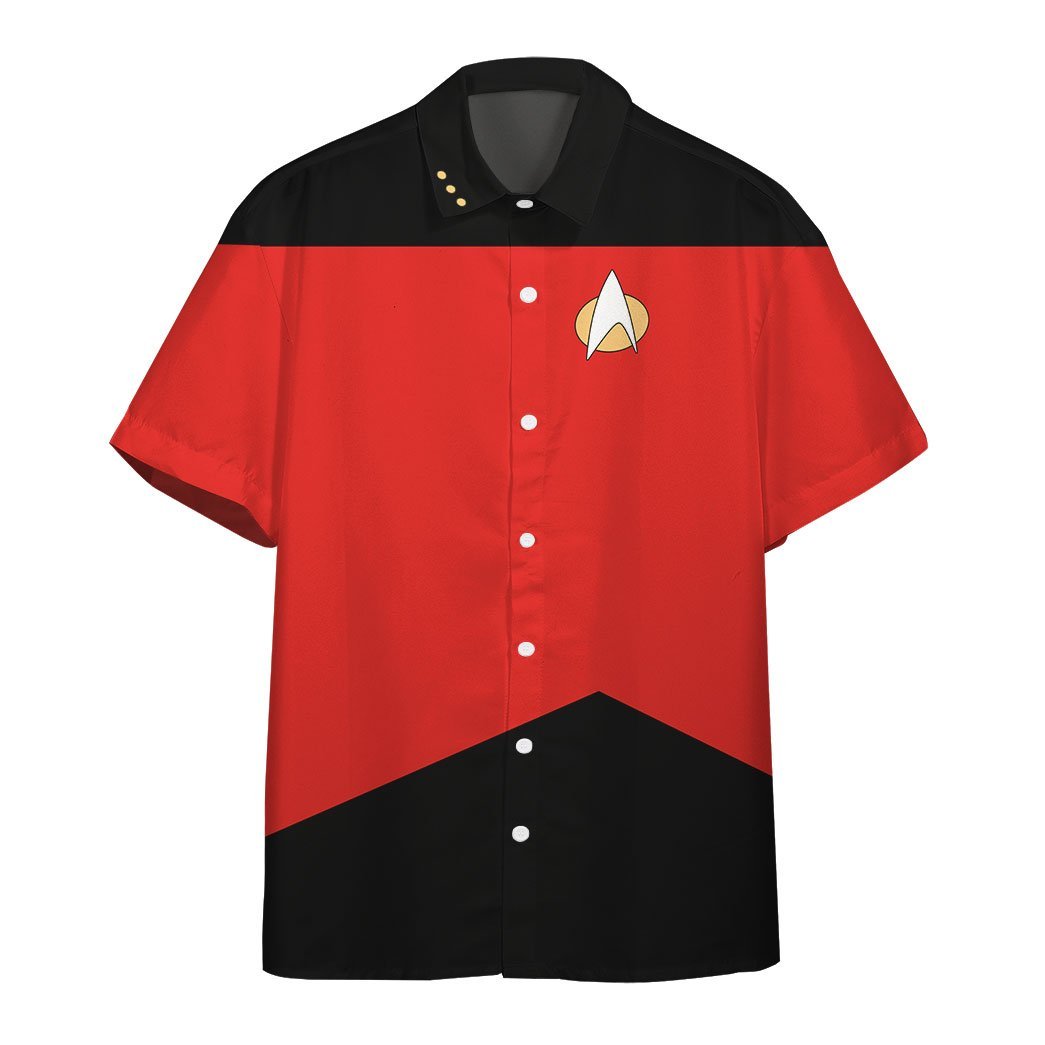 New Star Trek Hawaiian Shirt Space Ships Mens Star Trek Hawaiian