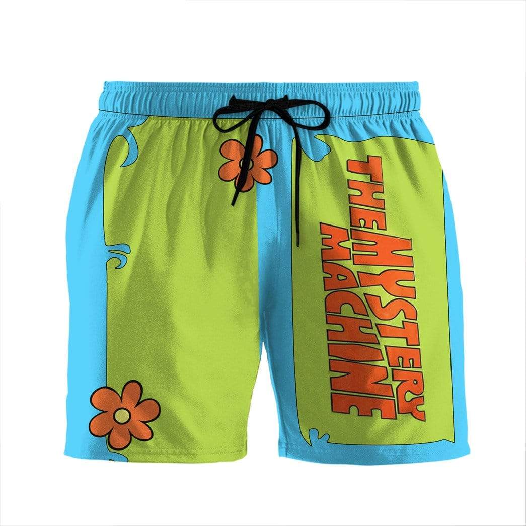 Gearhumans 3D The Mystery Machine Custom Beach Shorts Swim Trunk