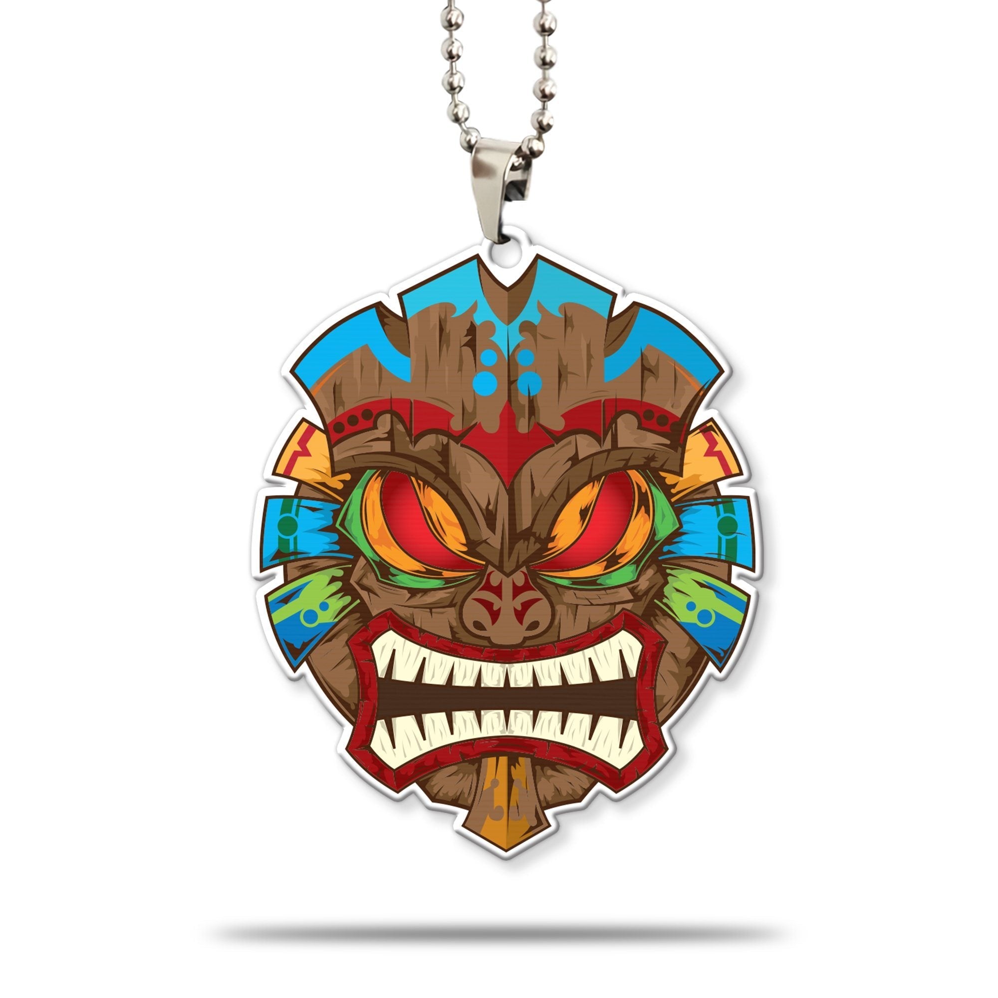 KART × 猪狩秀平“FREE YOUR MIND” TIKI charm Gearhumans 3D Tiki Mask Hawaii Custom Car Hanging
